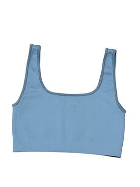 Set Active Ribbed Brami Crop Bralette Blue Size M/L